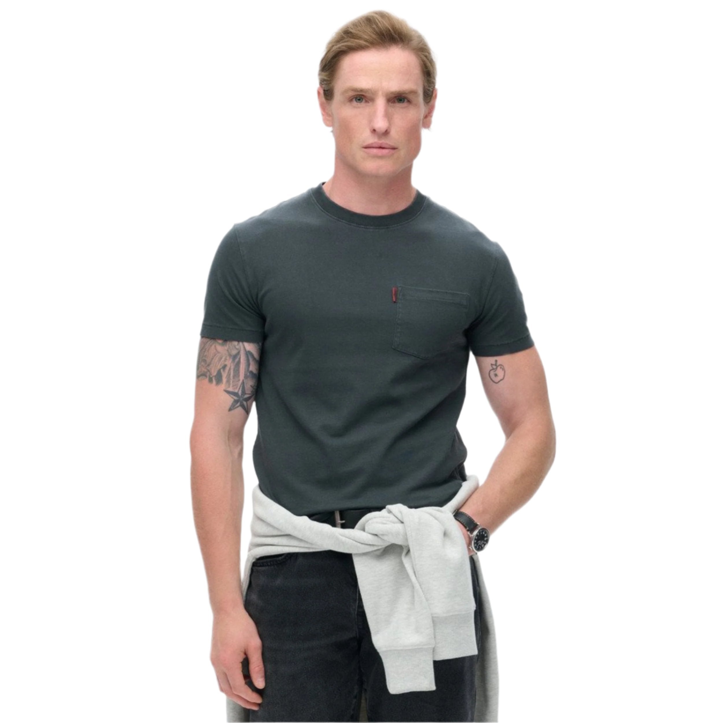 Washed Black Essential Washed Pocket T-Shirt