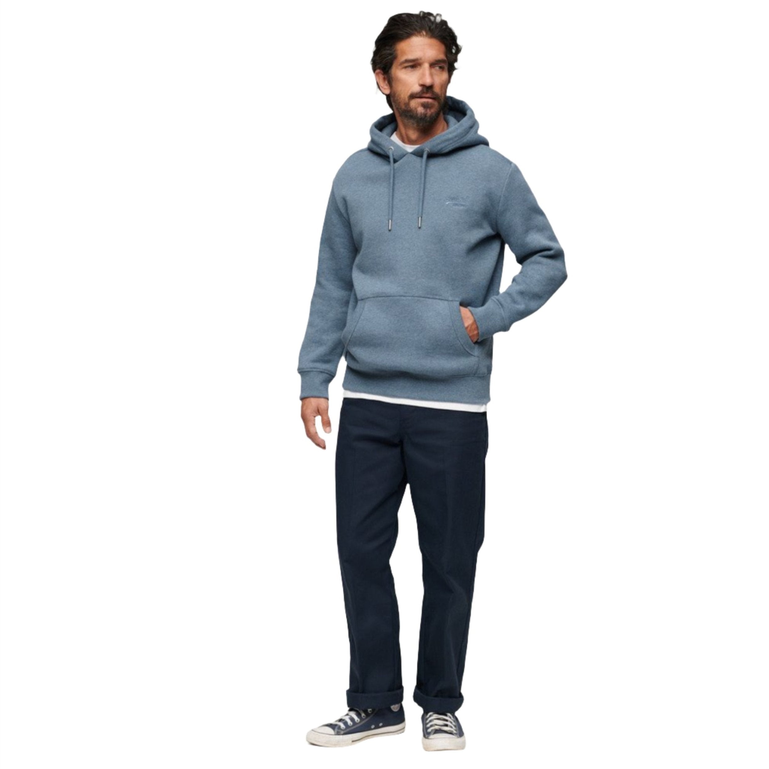 Bluestone Marl Vintage Logo Hoodie