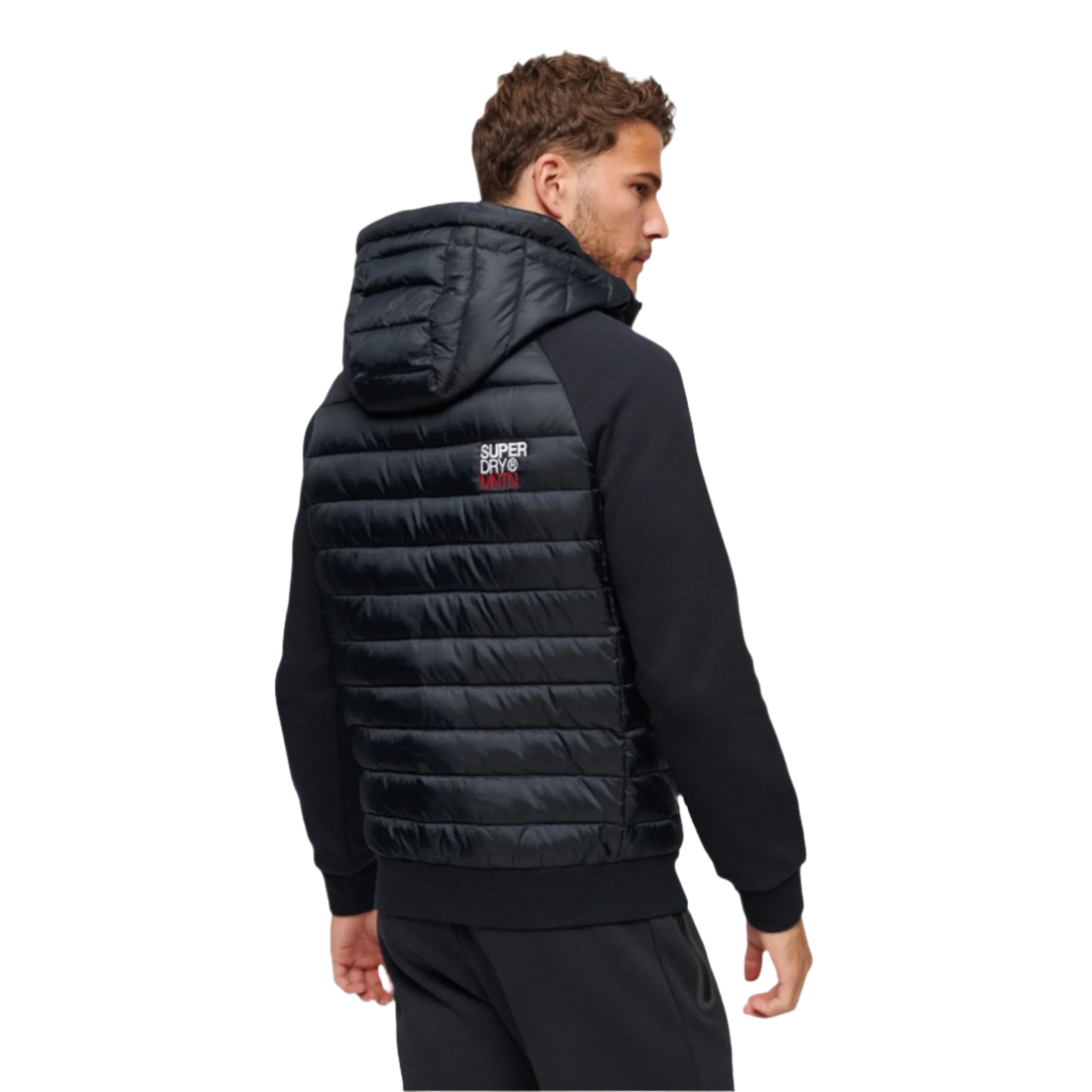 Eclipse Navy Hooded Storm Hybrid Padded Jacket