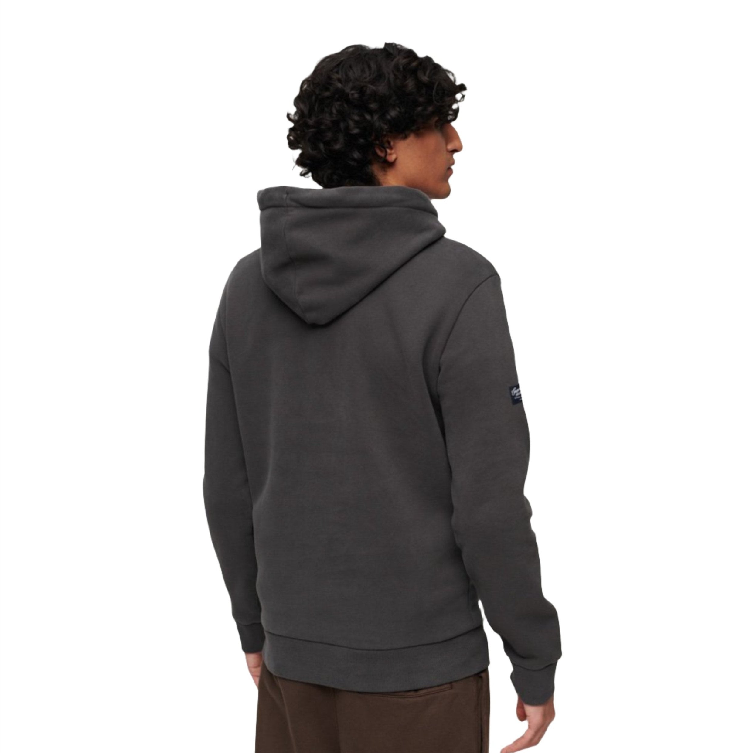 Washed Black Classic Vintage Logo Heritage Hoodie