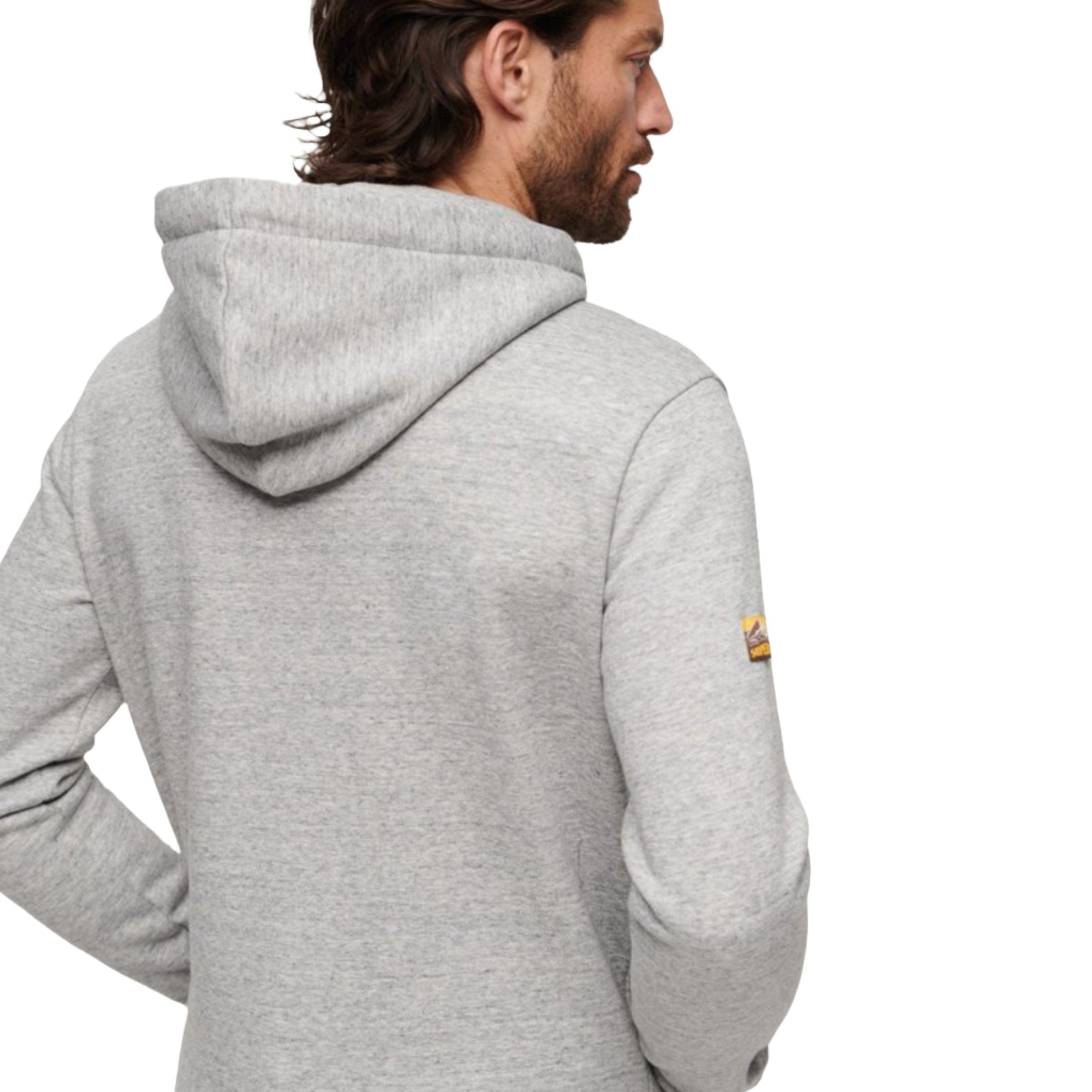 Athletic Grey Marl Core Logo Classic Hoodie