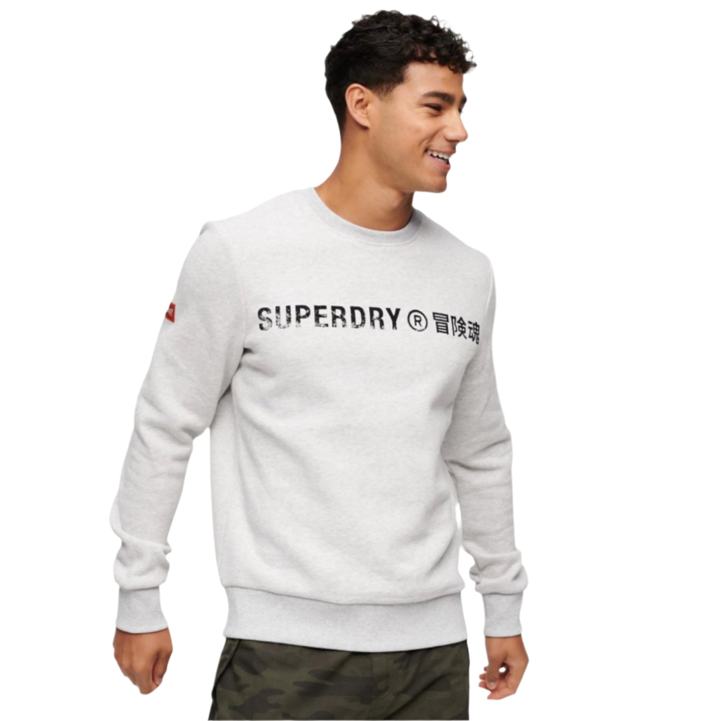 Glacier Grey Marl Workwear Logo Vintage Sweater