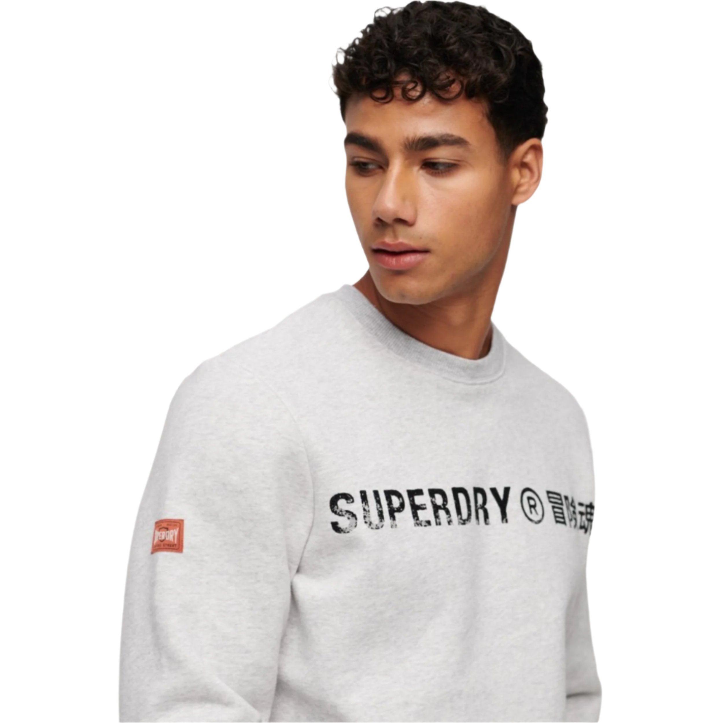 Glacier Grey Marl Workwear Logo Vintage Sweater