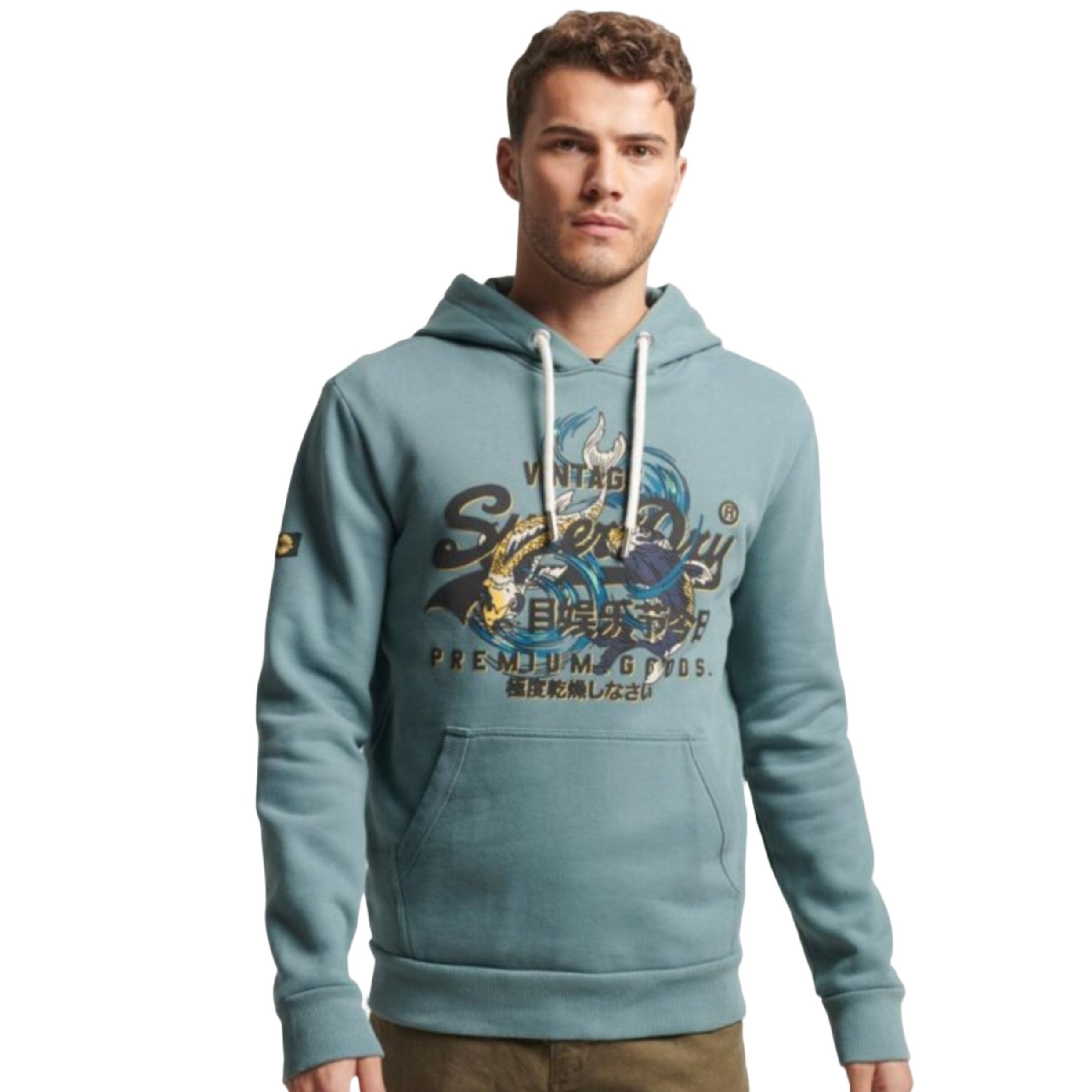 Goblin Blue Japanese Vintage Logo Graphic Hoodie
