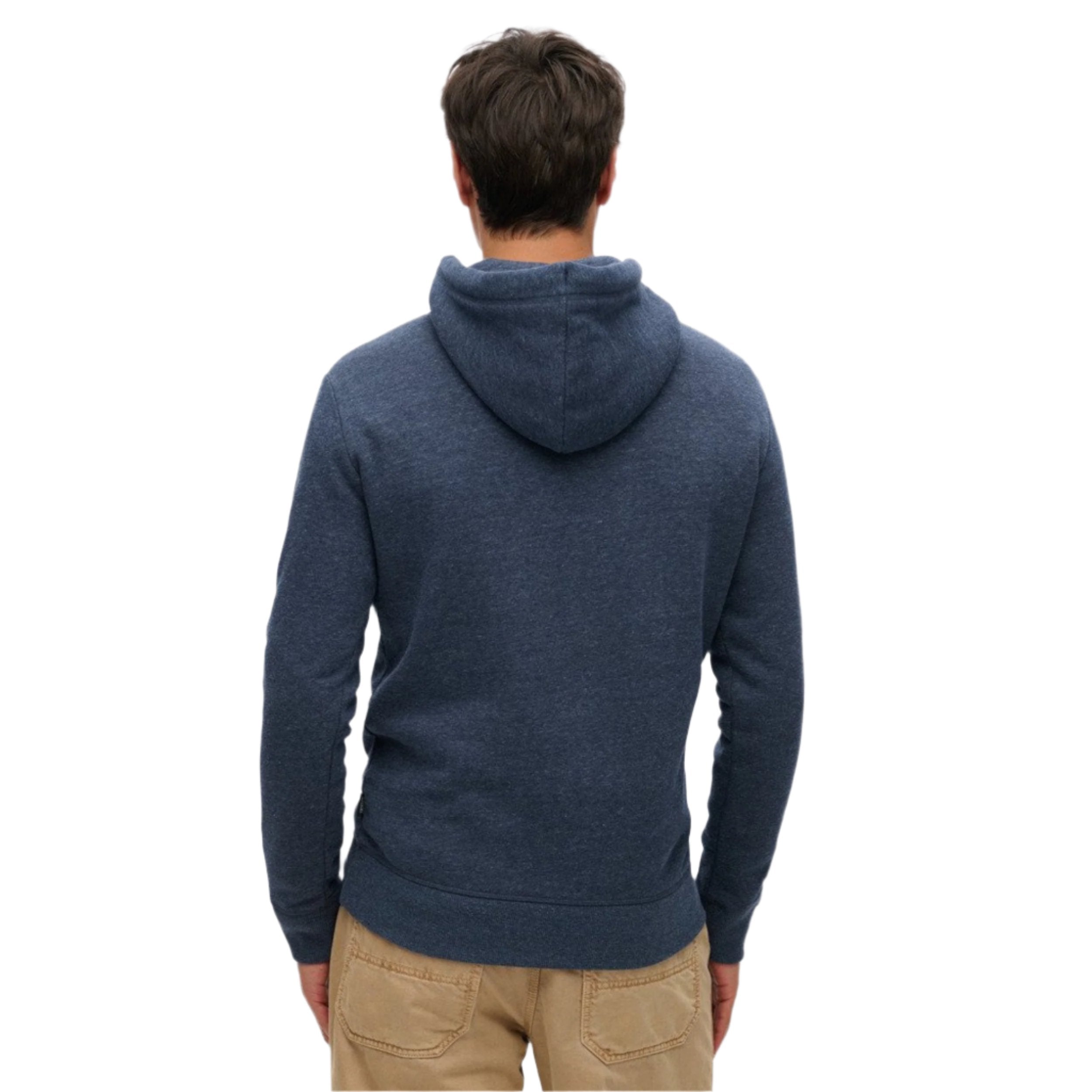 Vintage Navy Marl Classic Vl Graphic Hoodie