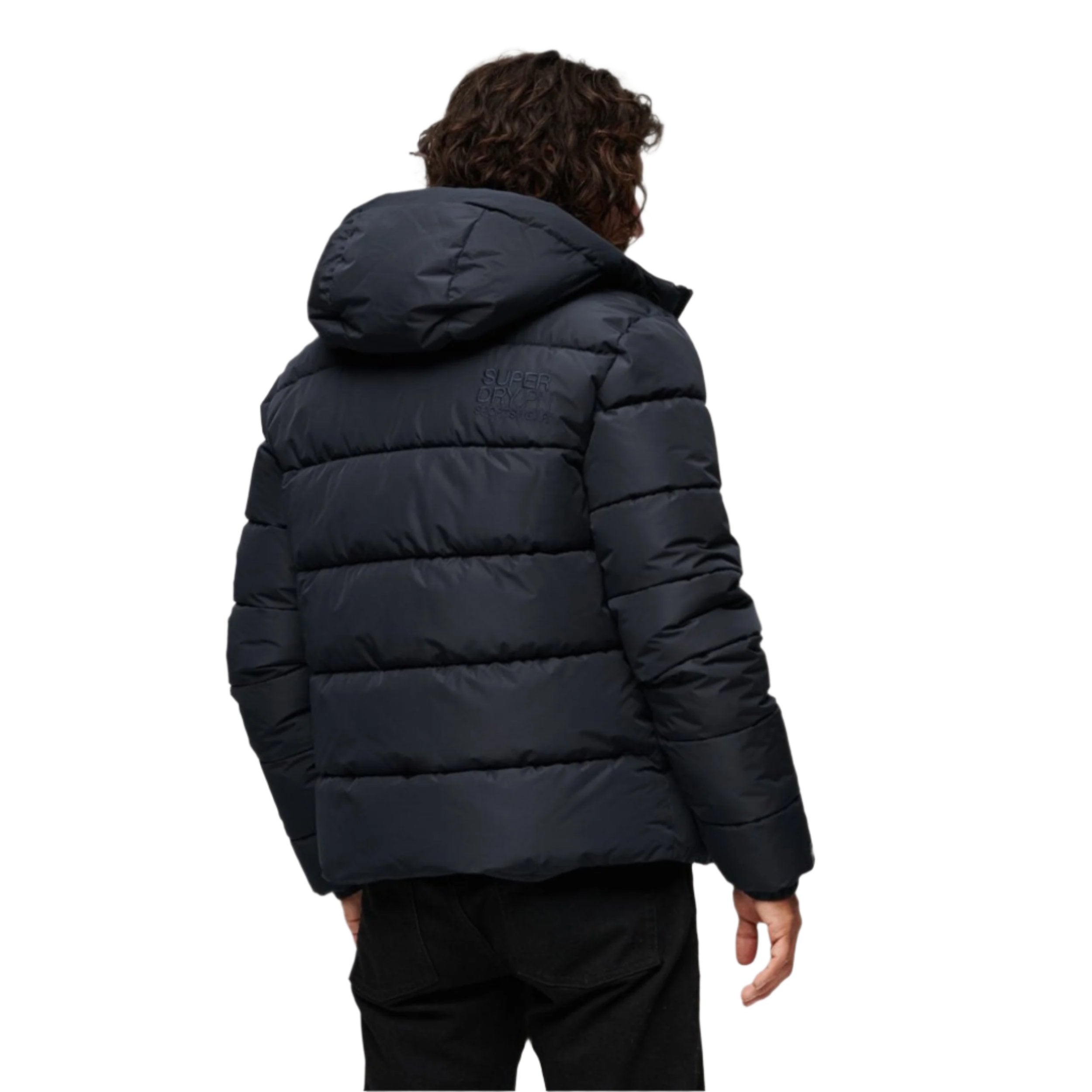 Eclipse Navy Hooded Sports Puffer
