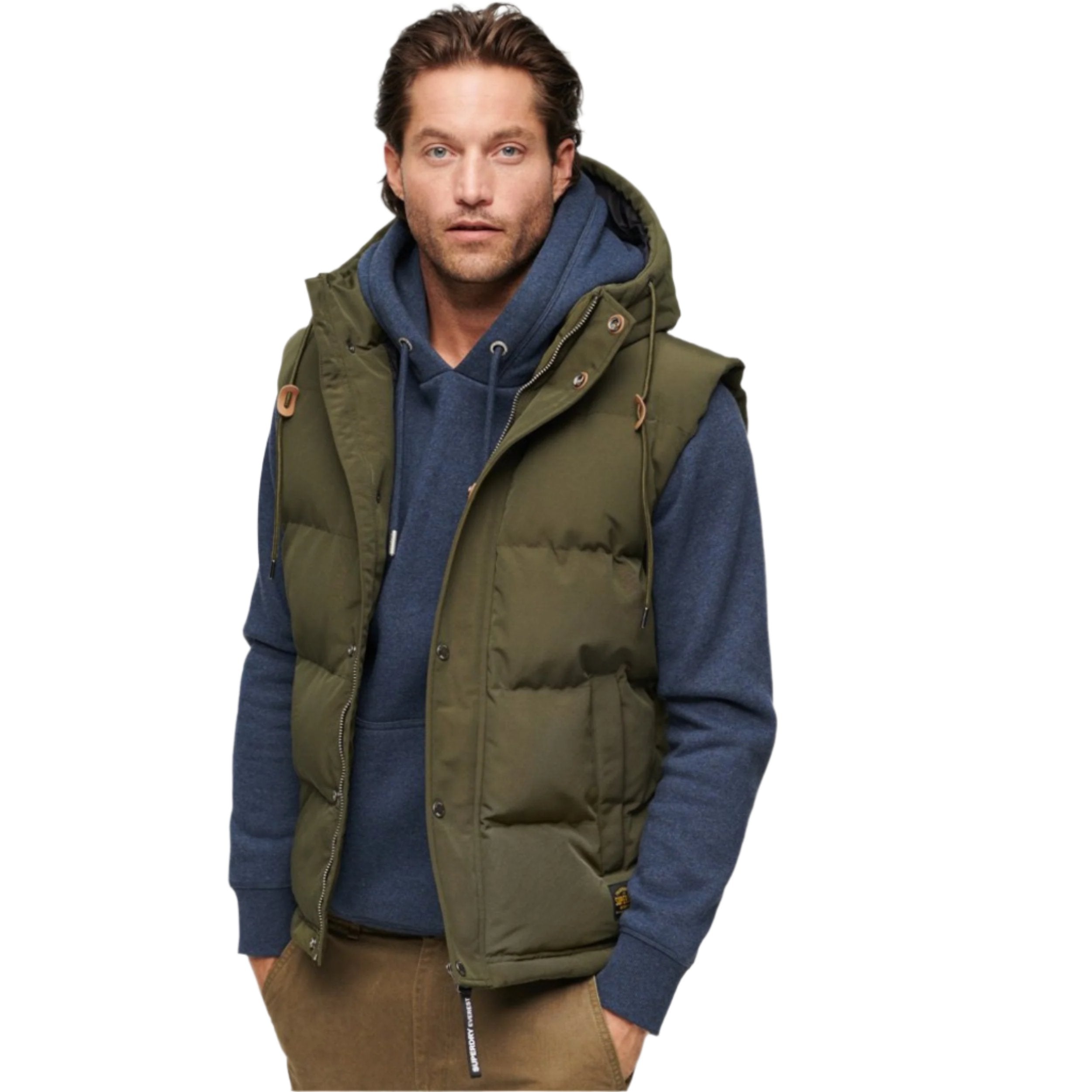 Surplus Goods Olive Everest Hooded Puffer Gilet