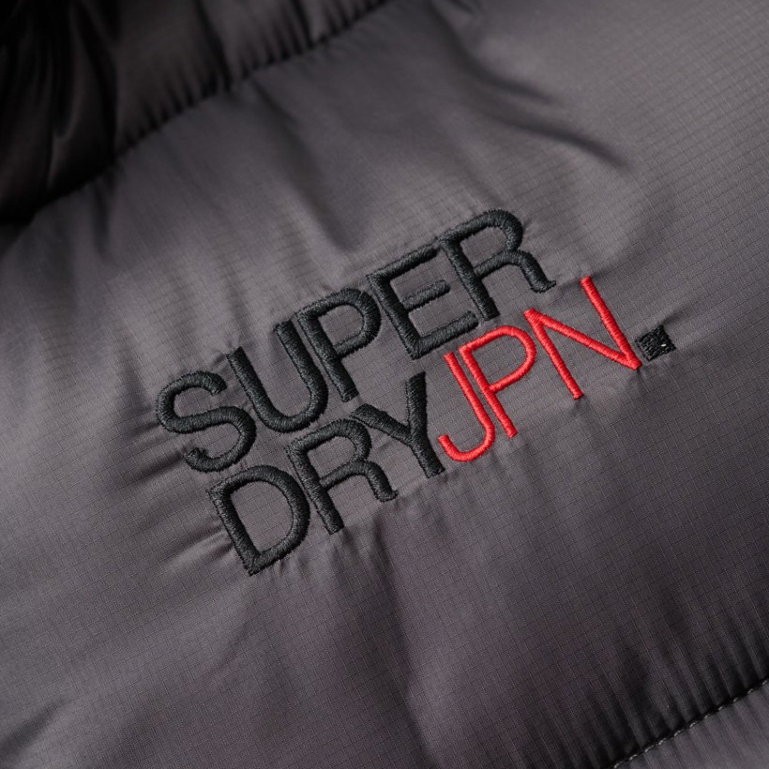 Hood Colour Block Sport Puffer - Black