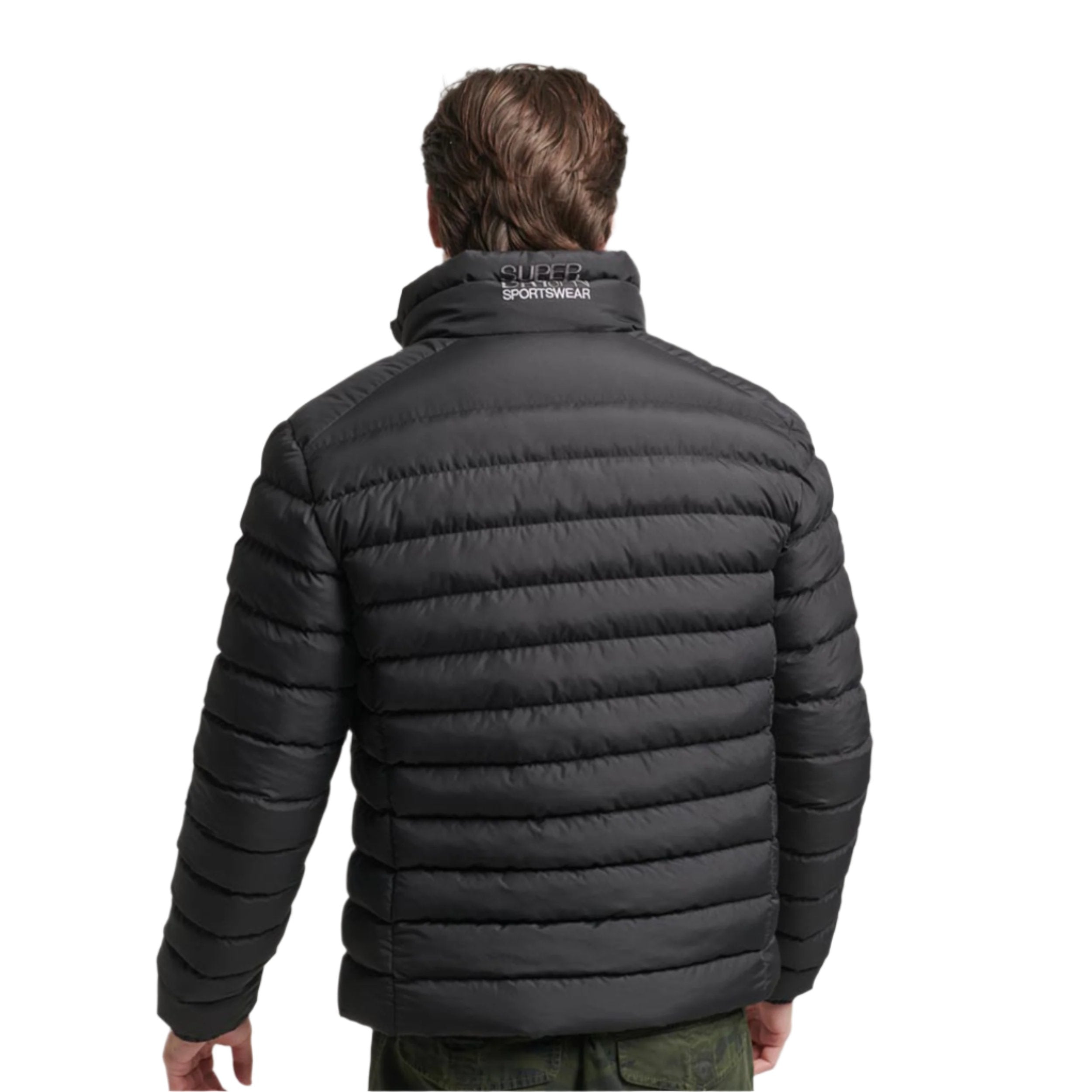 Black Fuji Emb Padded Jacket