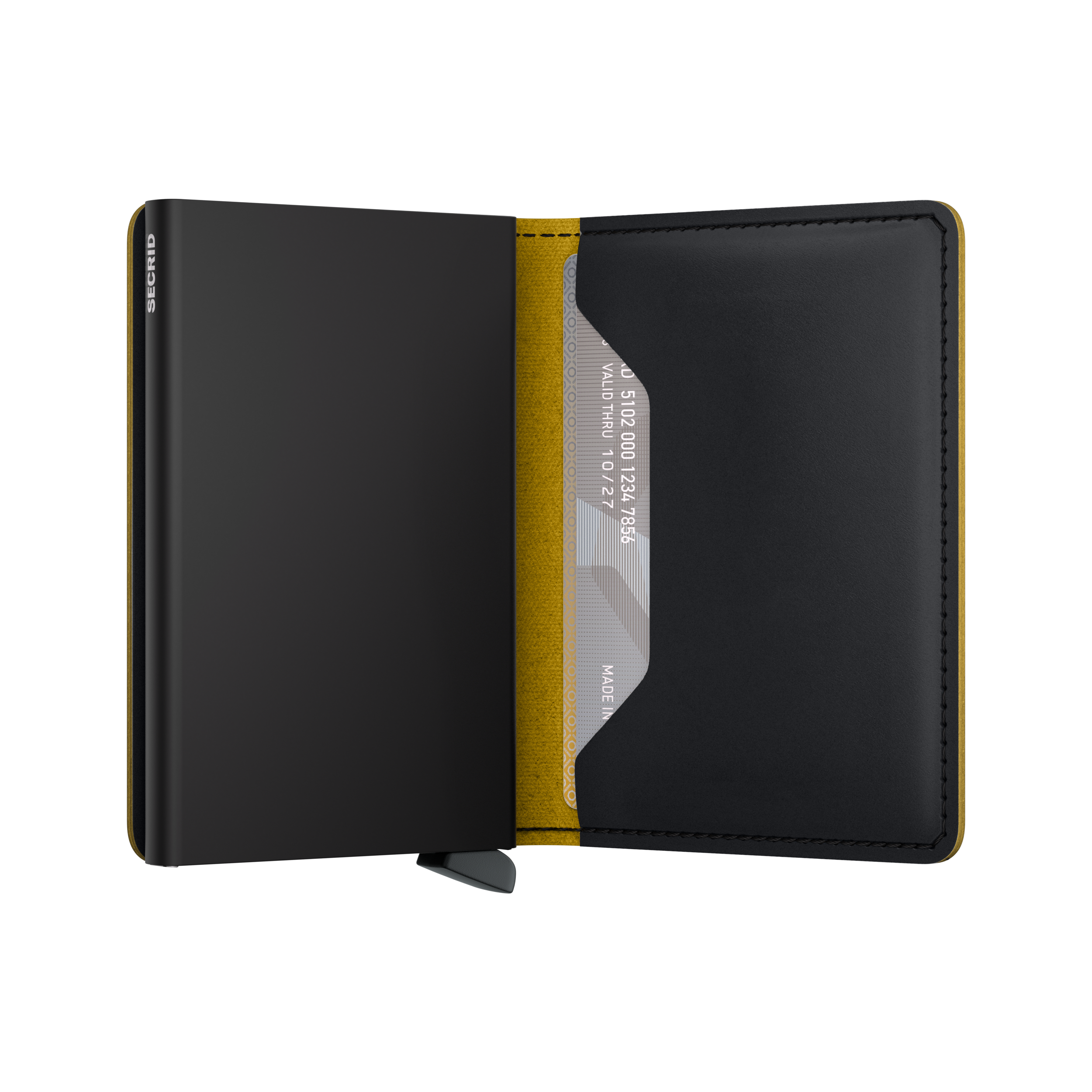 Slimwallet Matte - Black & Ochre