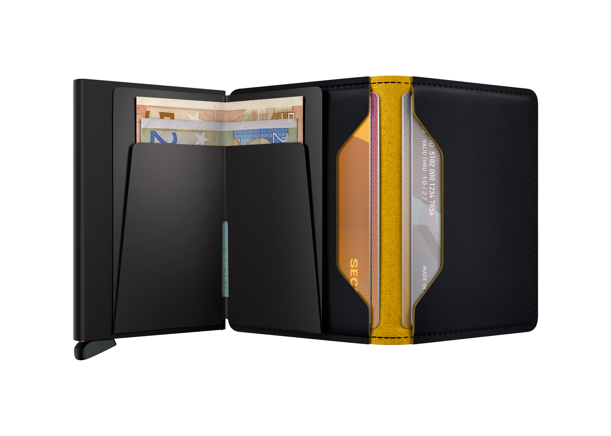 Slimwallet Matte - Black & Ochre