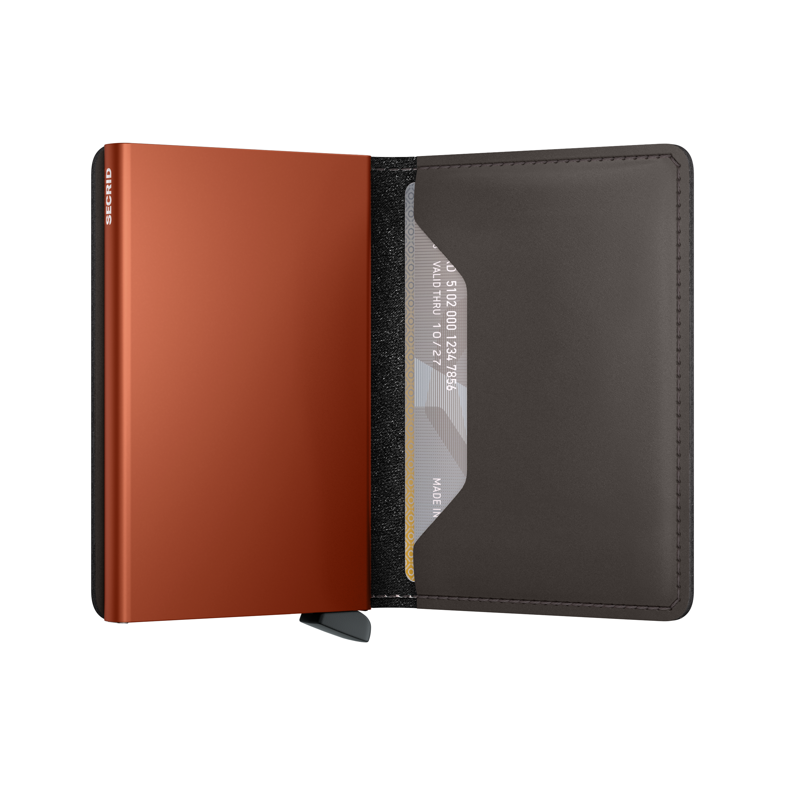 Slimwallet Matte - Truffle & Orange