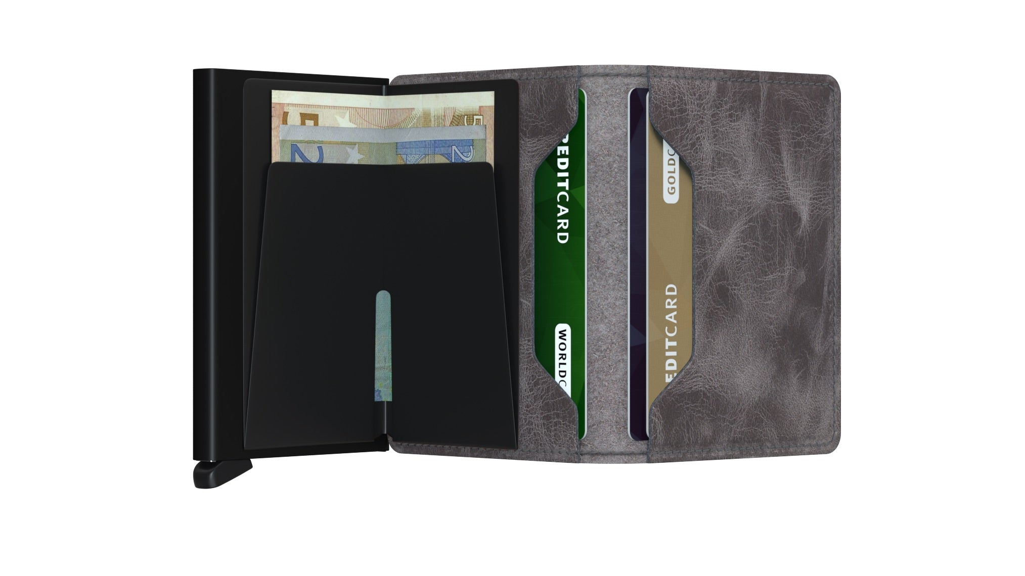 Slimwallet Vintage Gris-Noir