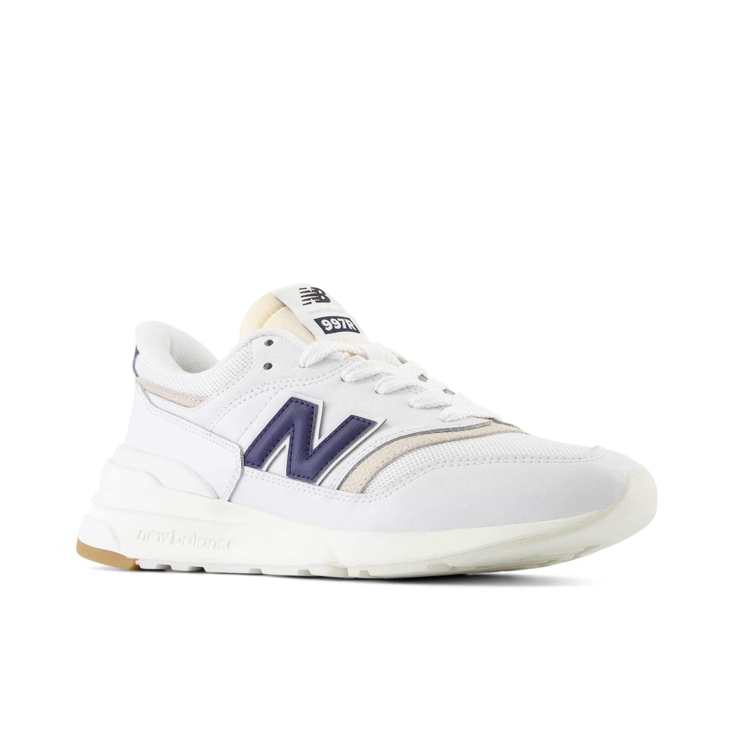 Baskets 997 blanches et bleues