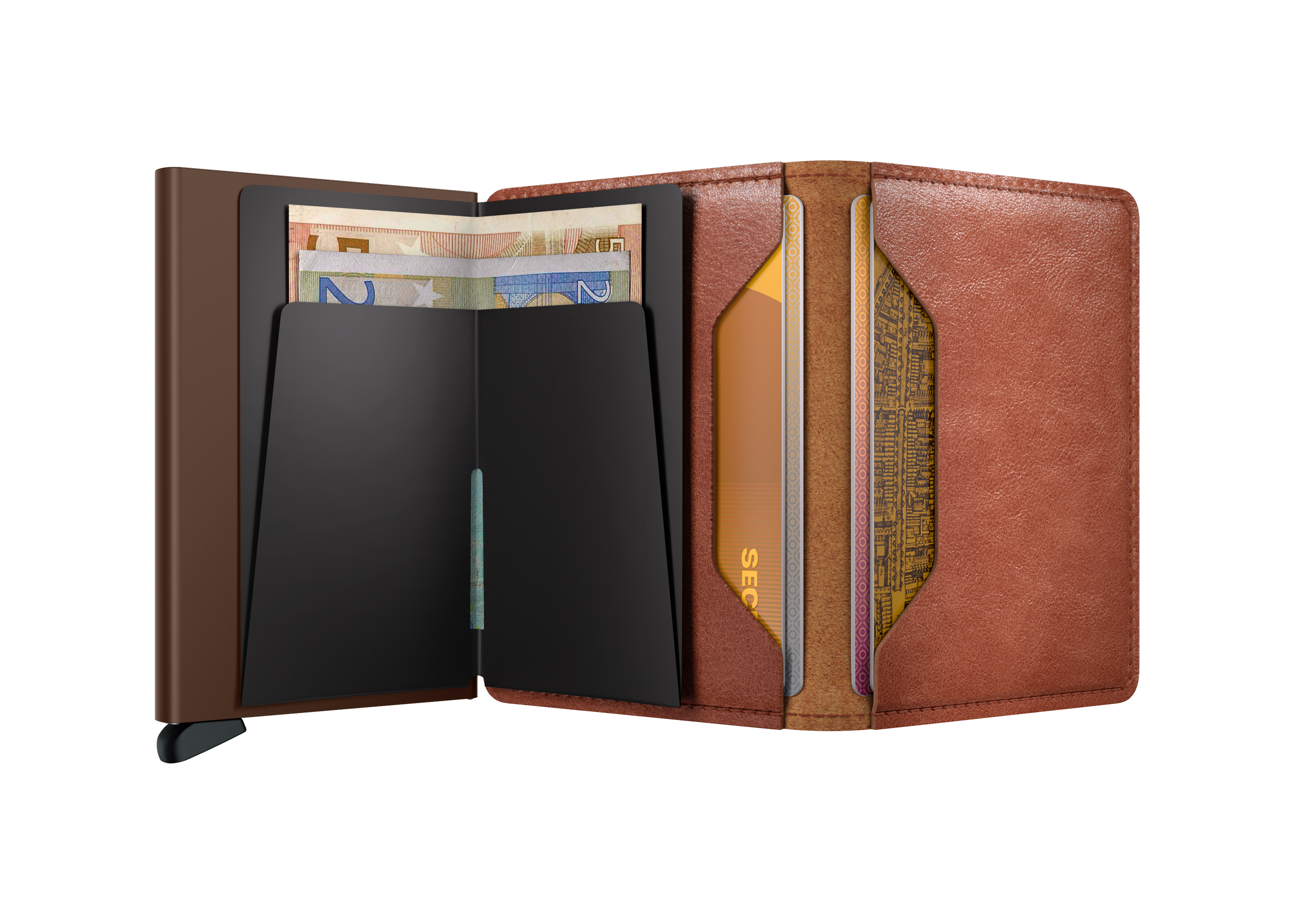 Slimwallet Vintage - Cognac Brown