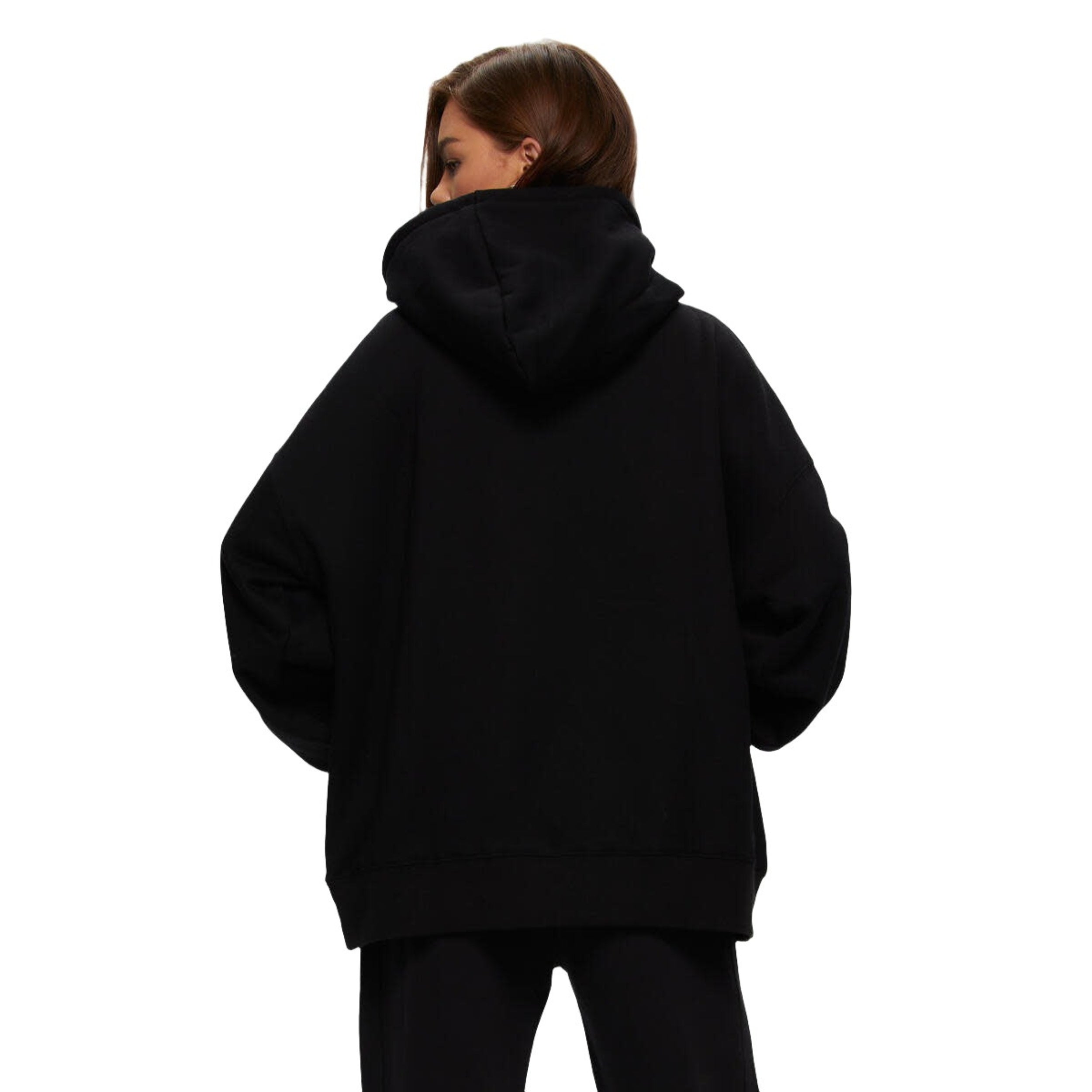 Kuwalla Black Oversized Boyfriend Hoodie