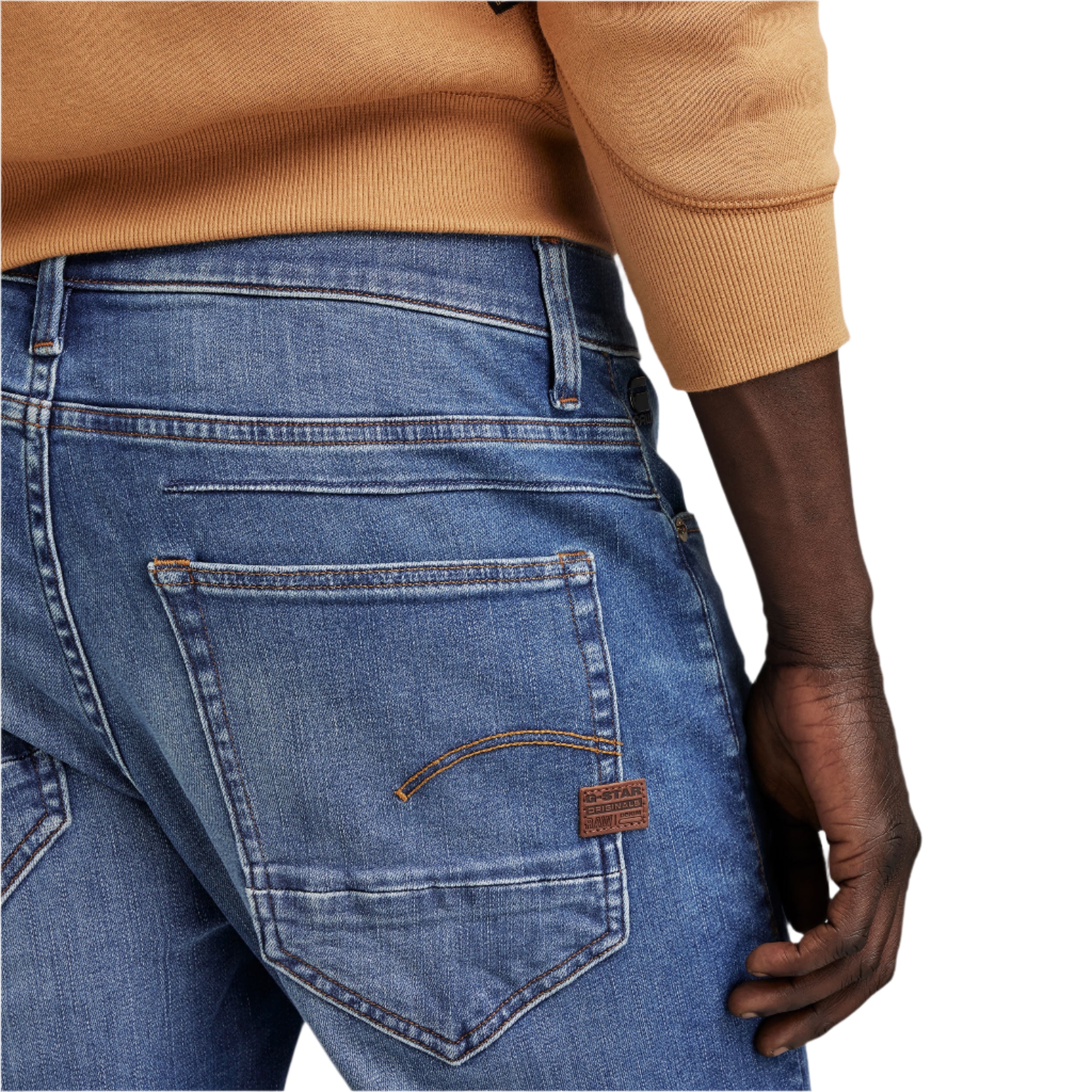 D-Staq 5-Pocket Slim Jeans - Medium Blue