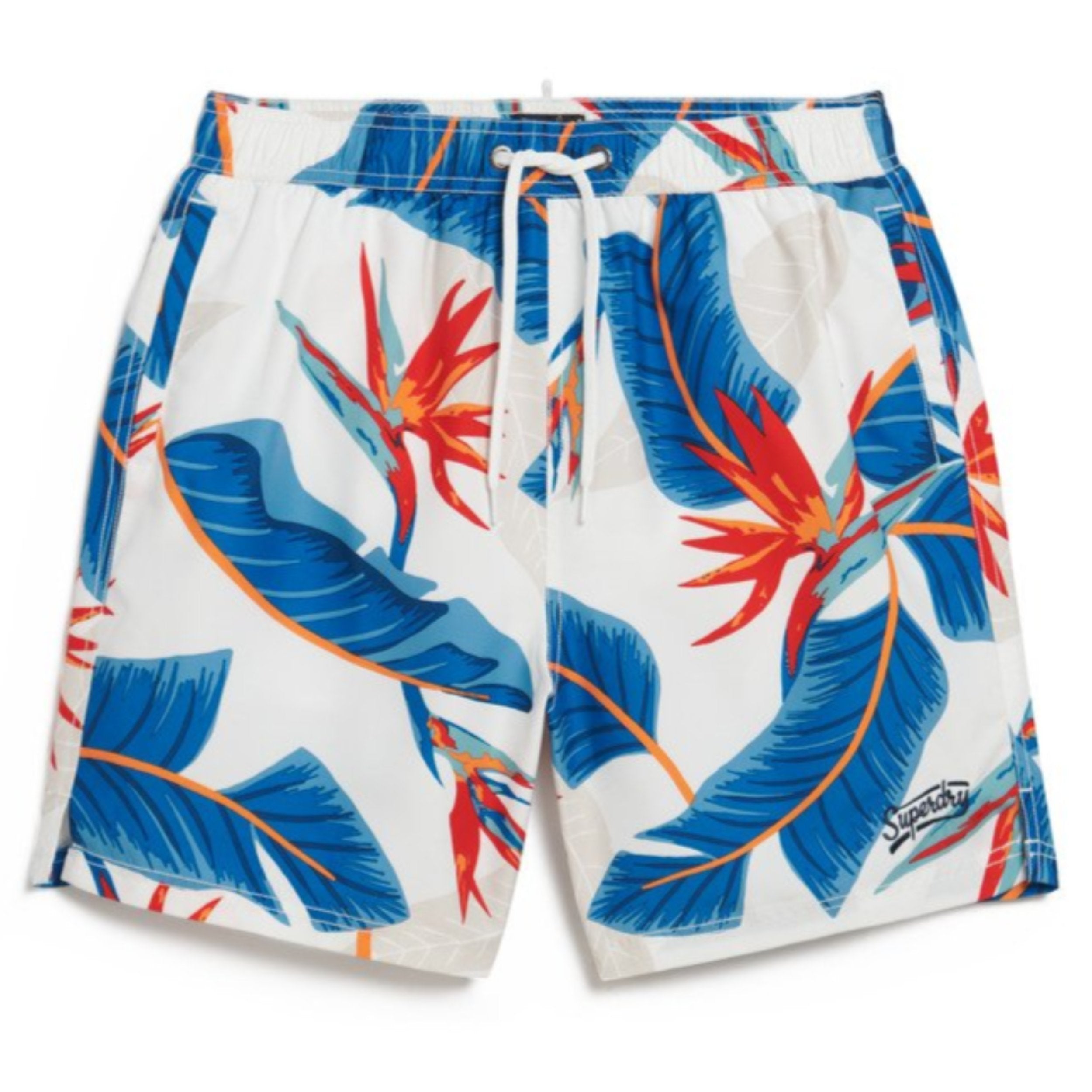 Optic Paradise Hawaiian Print 17' Swim Short