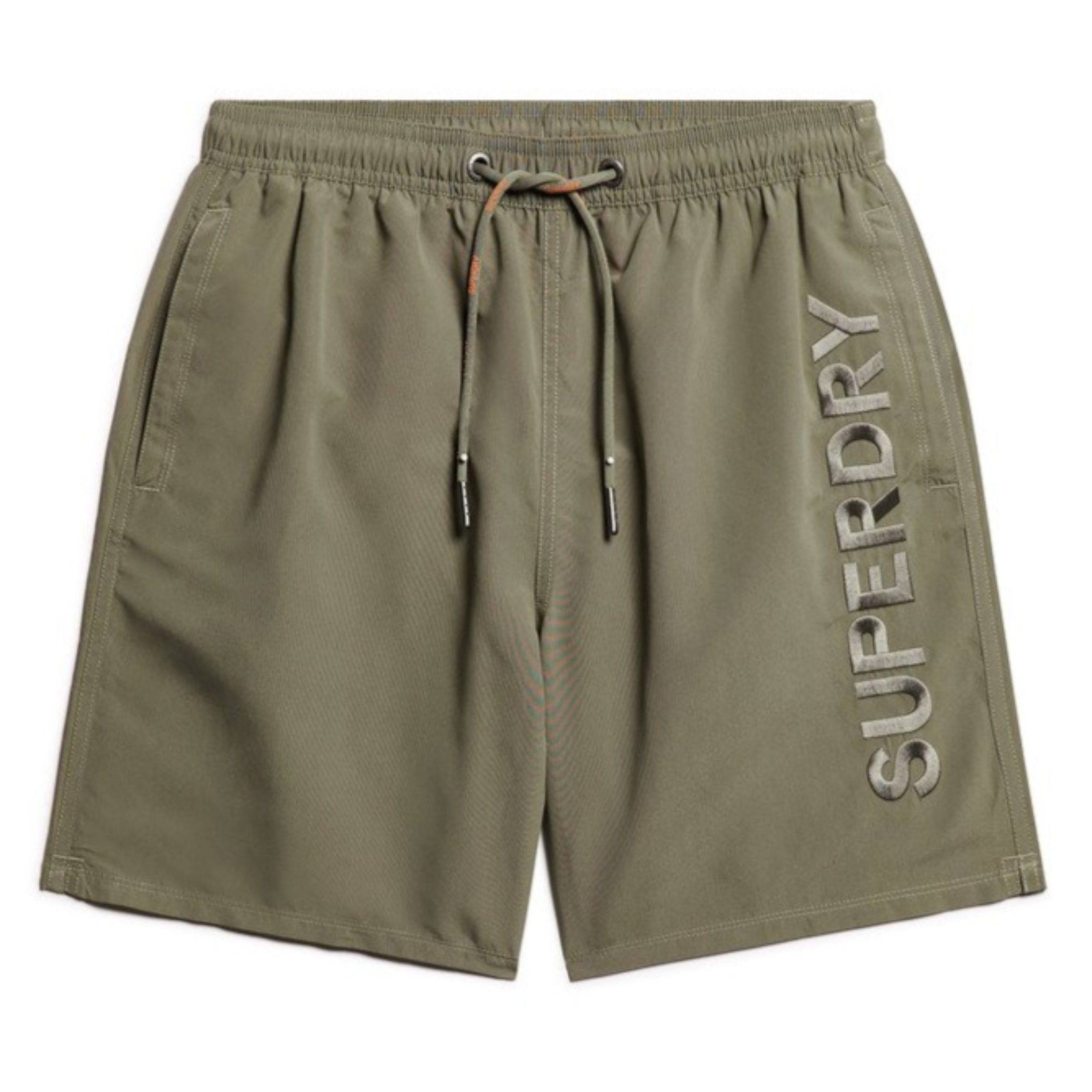 Light Khaki Green Premium Emb 17' Swim Short