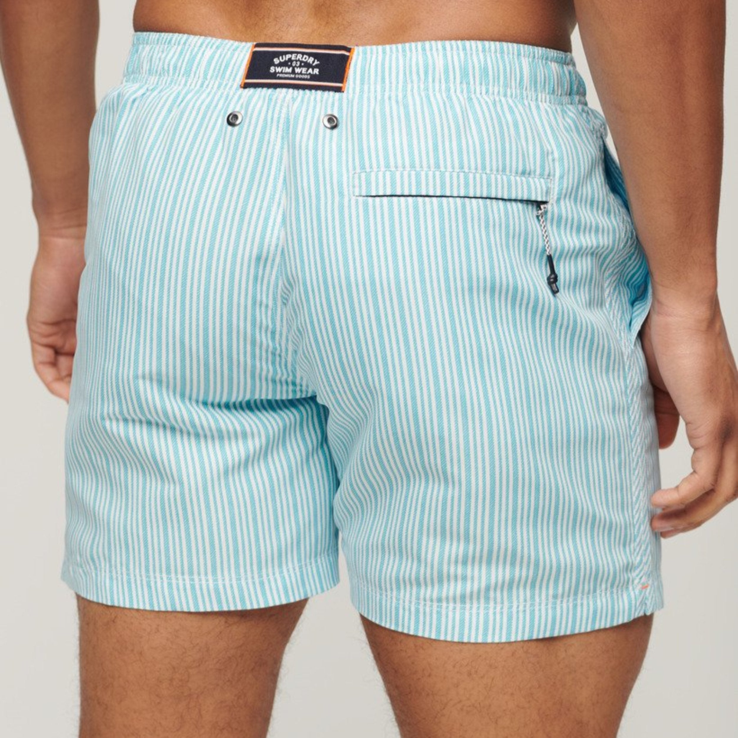 Blue Printed Swim Short