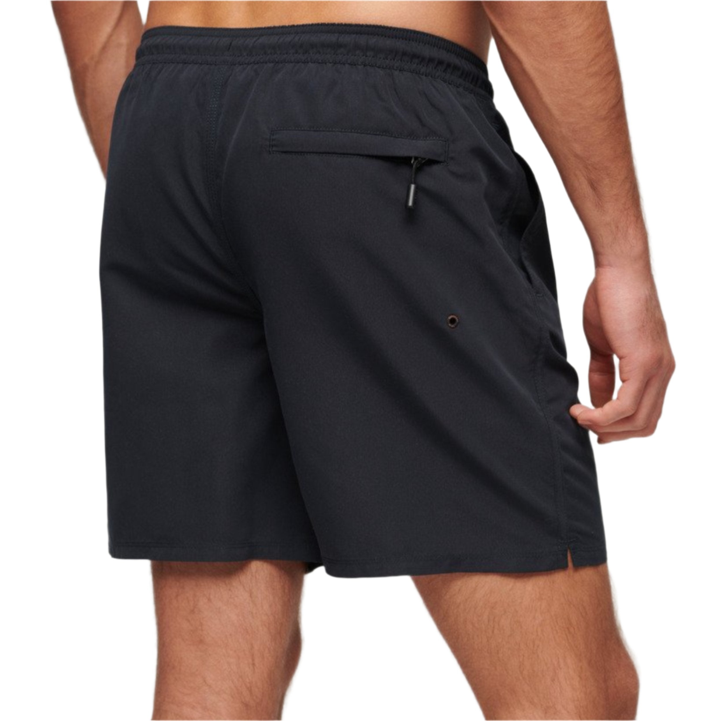 Black Premium Emb 17' Swim Short