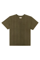 Crochet Jersey Tee - Olive