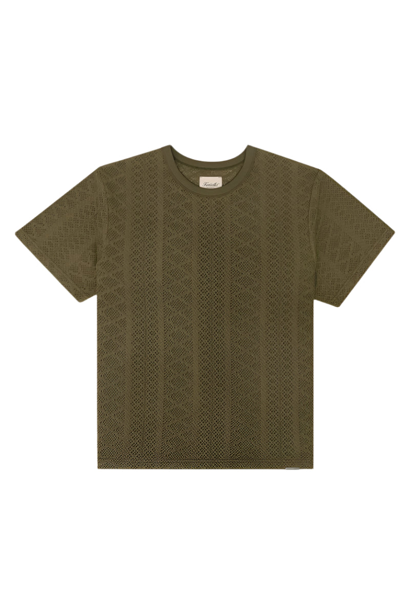 Crochet Jersey Tee - Olive