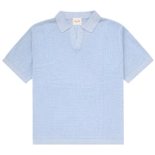 Knitted Beach Polo - Sky Blue