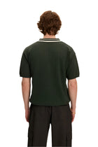 Knit Zip Polo - Green