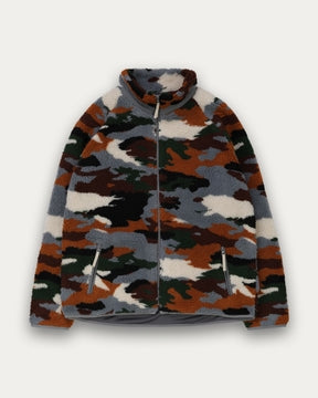 Printed Sherpa Jacket - Camo-4