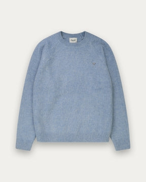 Furry Knit Crew - Blue-5