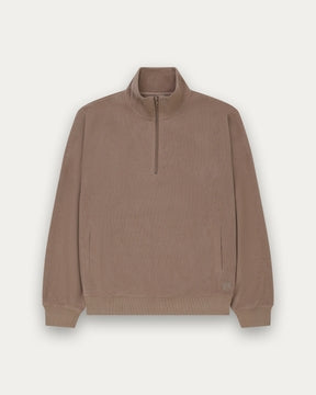 Chenille 1/4 ZIp - Taupe-5