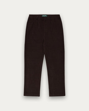 Chenille Trouser - Brown-5