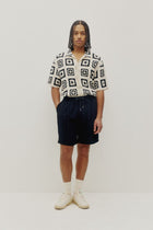 Knitted Quilt Shirt - White
