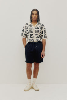 Knitted Quilt Shirt - White