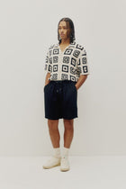 Knitted Quilt Shirt - White