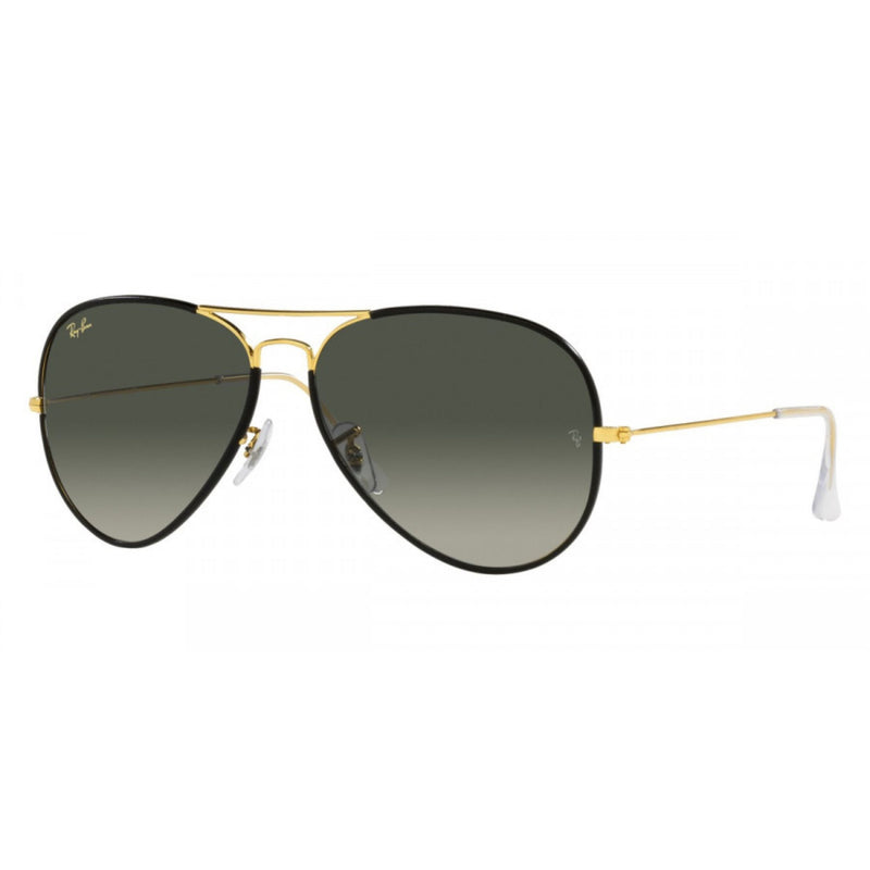 Black On Gold Aviator Sunglasses