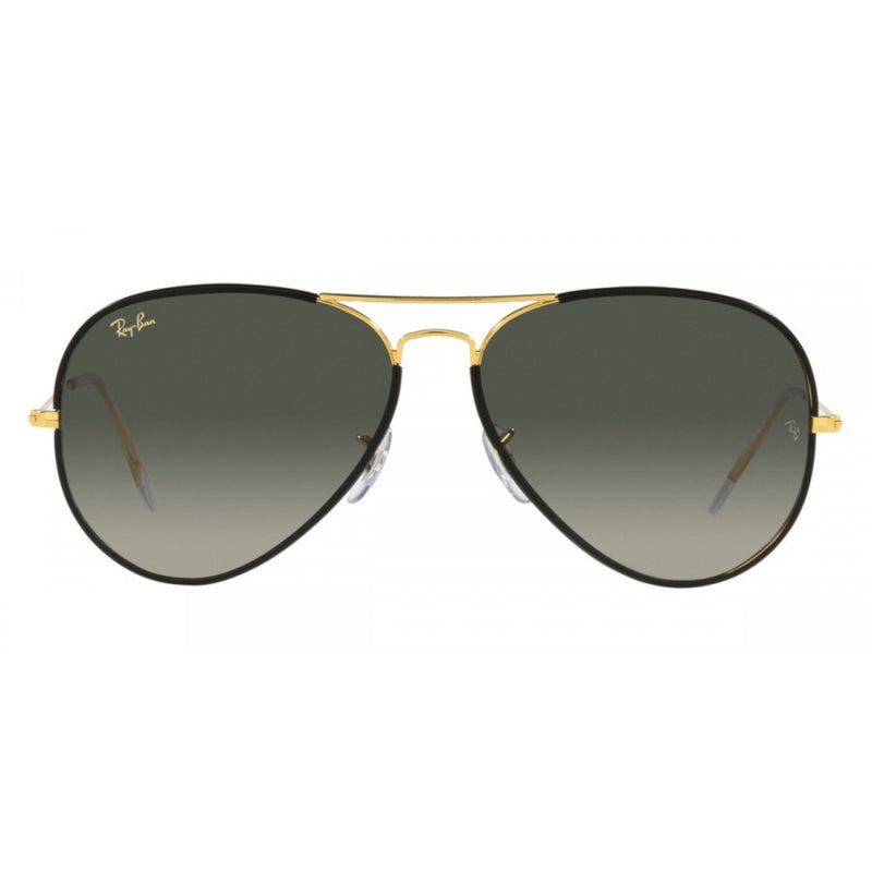 Black On Gold Aviator Sunglasses