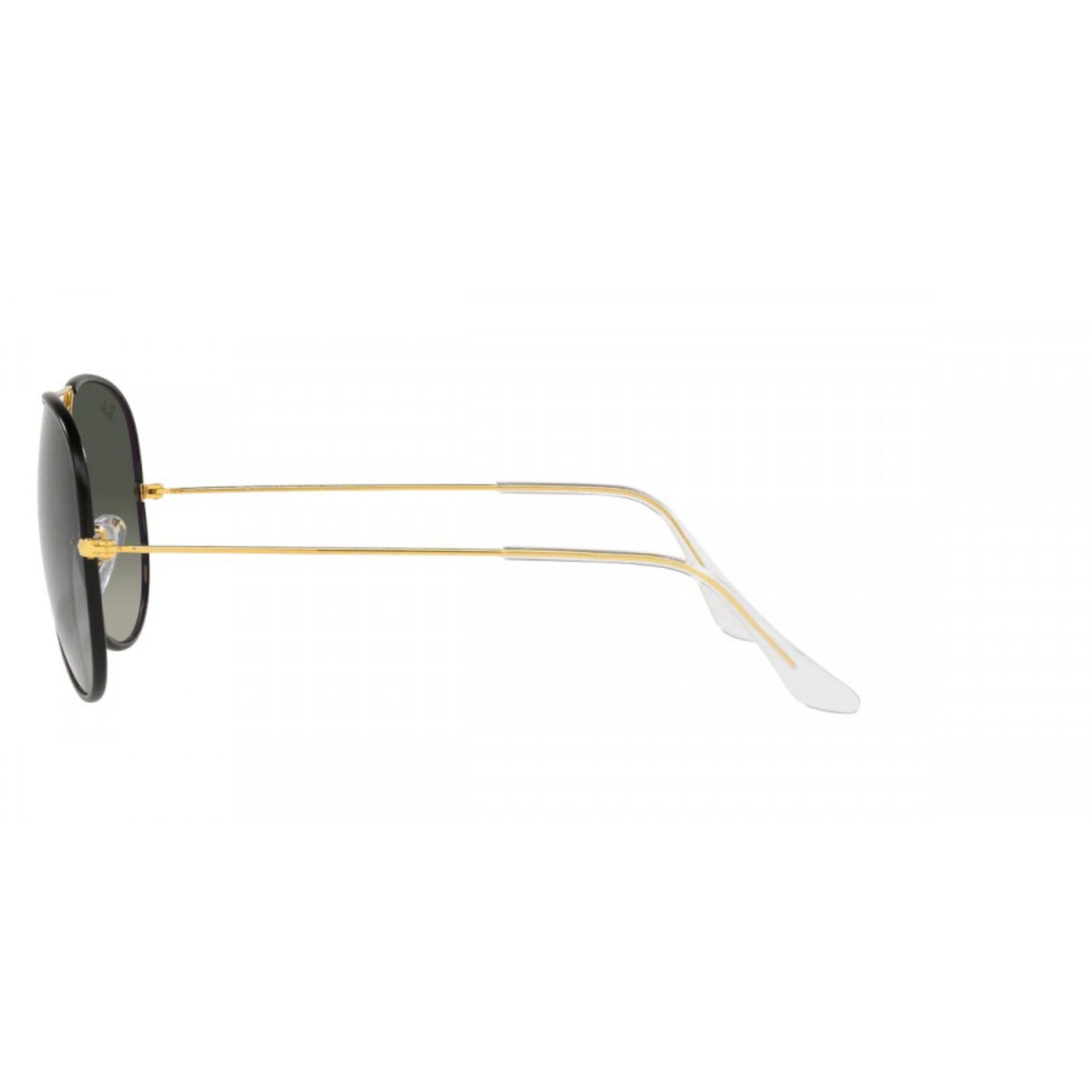 Black On Gold Aviator Sunglasses