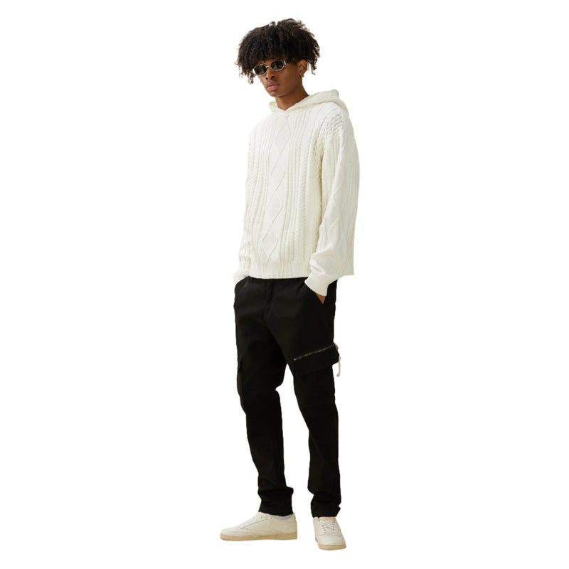 Cream Cable Hoodie