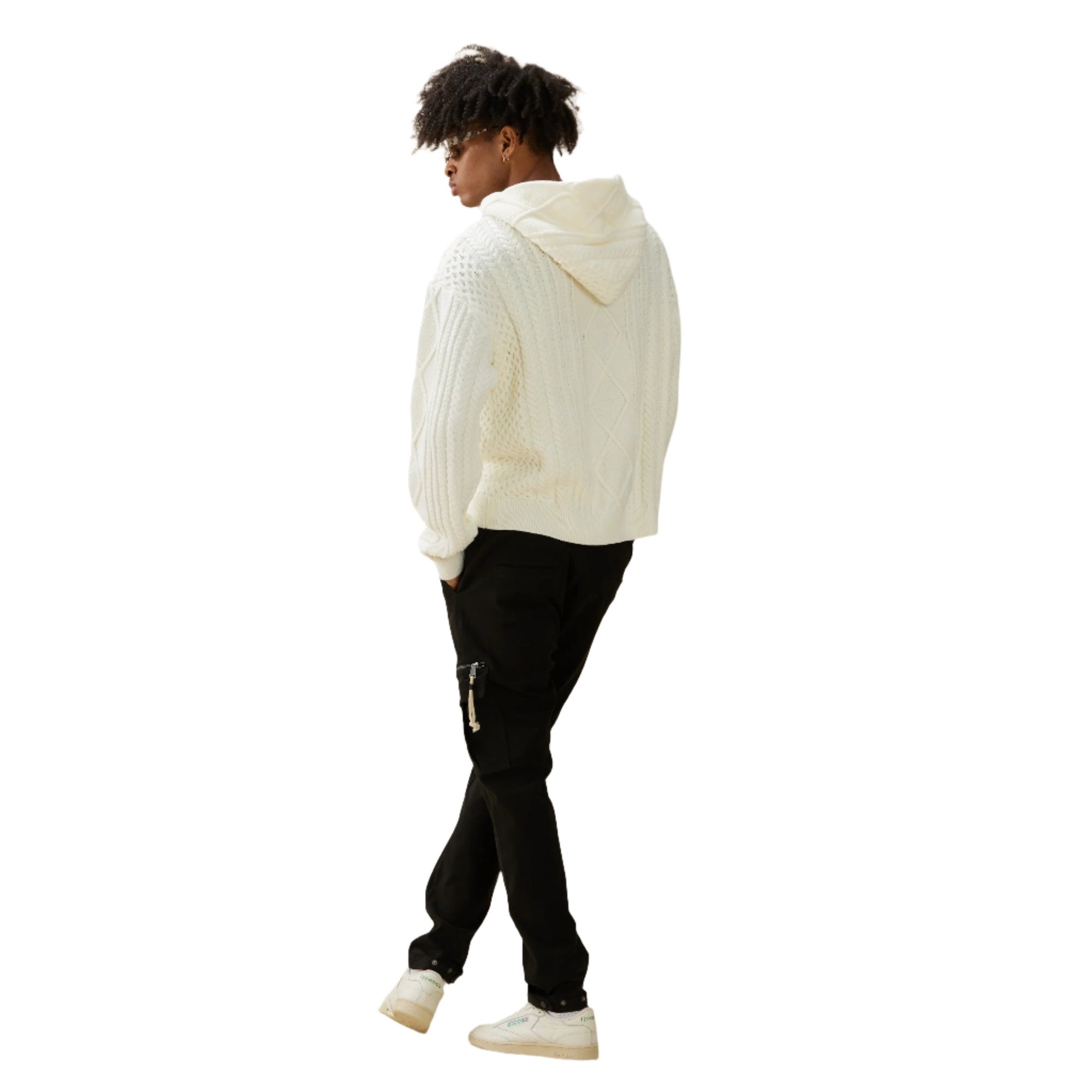 Cream Cable Hoodie