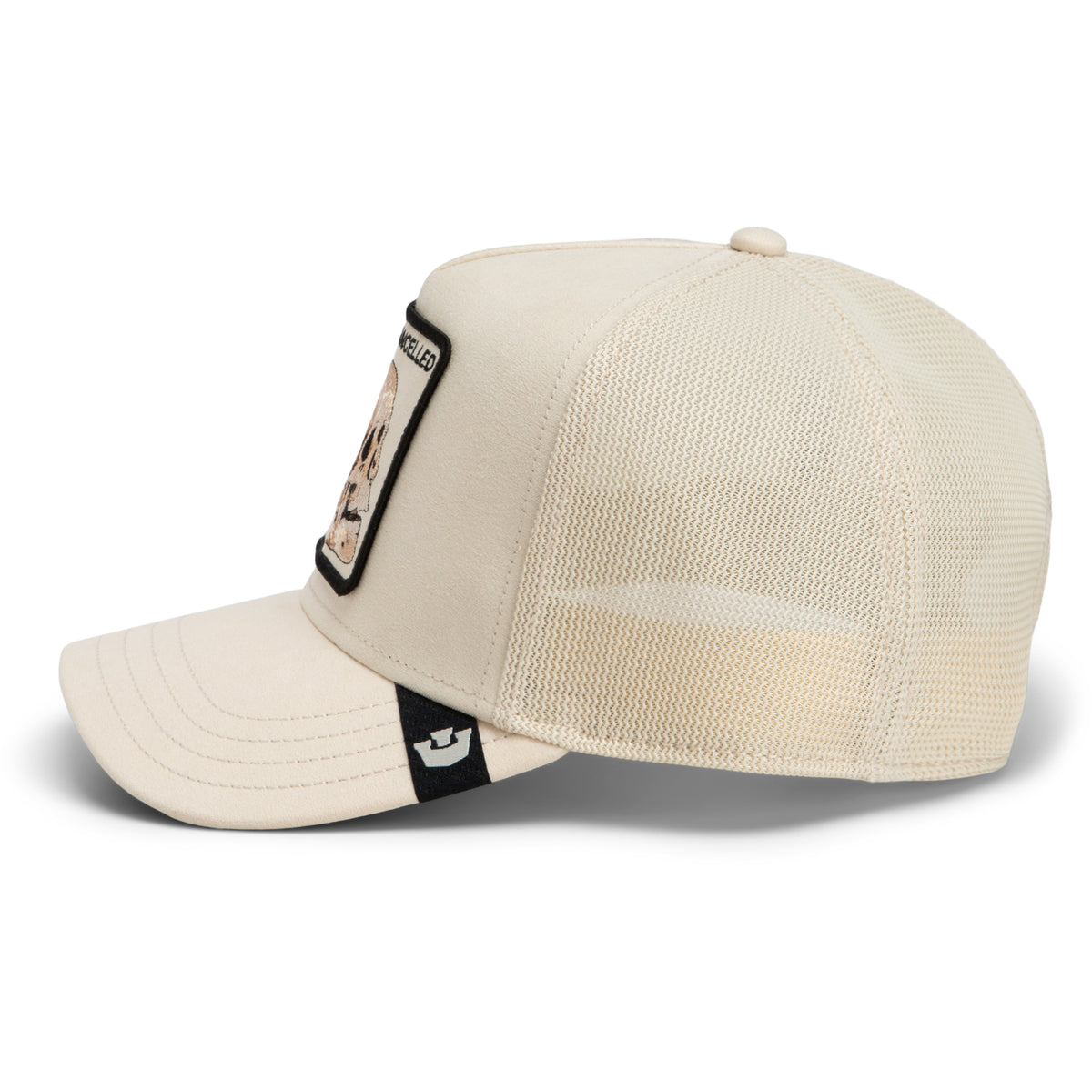 Suede Cancelled Skull Trucker - Yellow-3