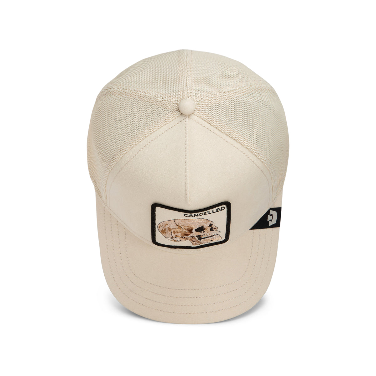 Suede Cancelled Skull Trucker - Yellow-8