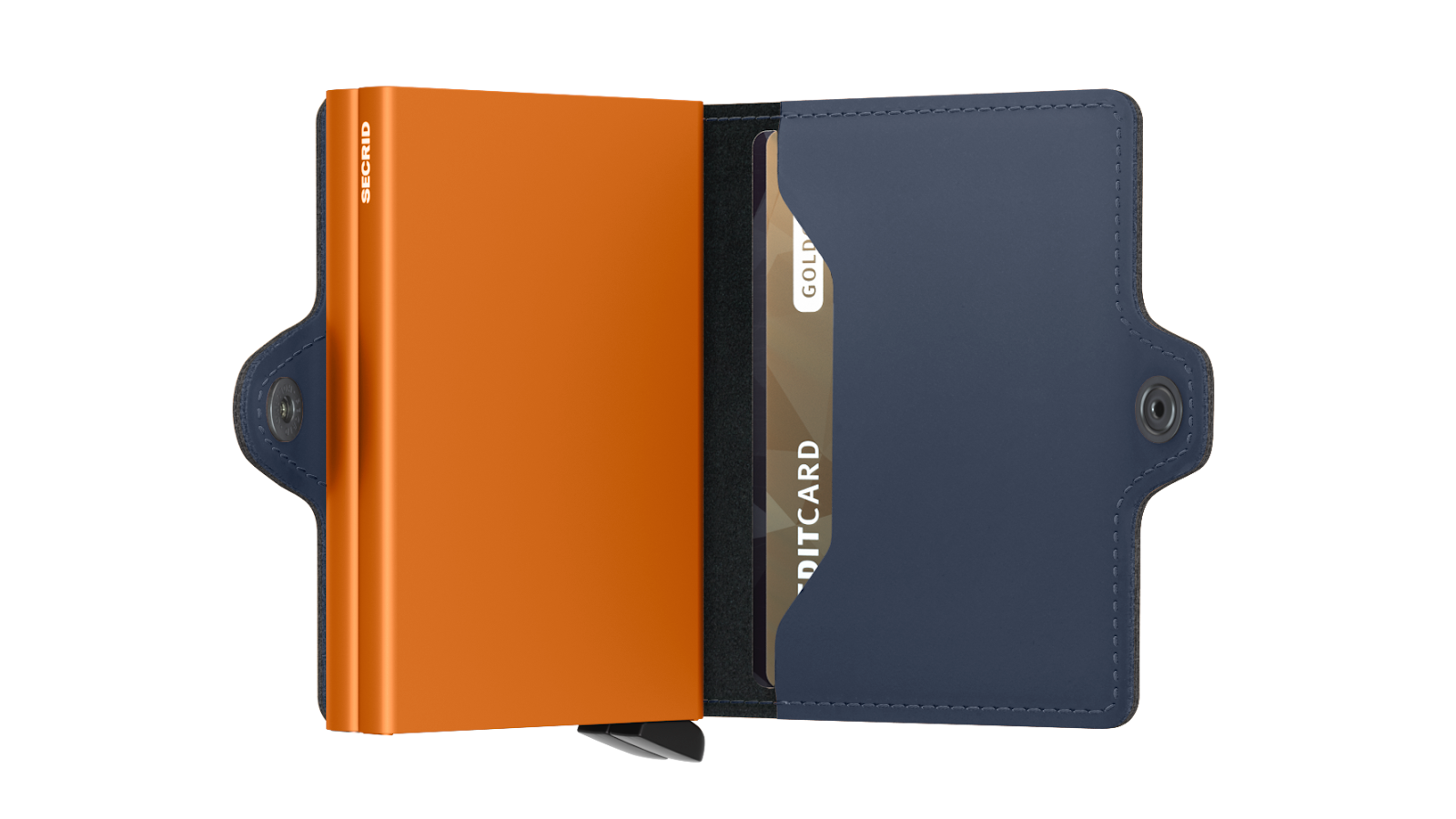 Twinwallet Matte - Night Blue & Orange - Expl