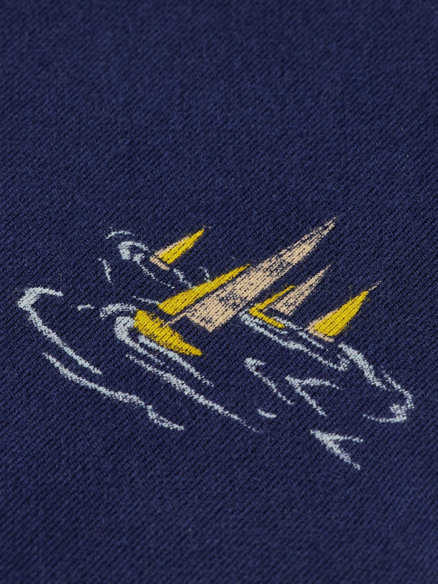 Scotch&Soda Navy Blue Sailboat Aop All Over Print Sweatshirt