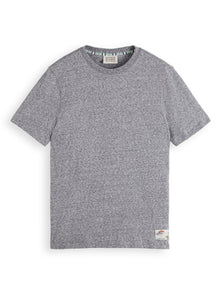 Navy Blue Melange Label T-Shirt