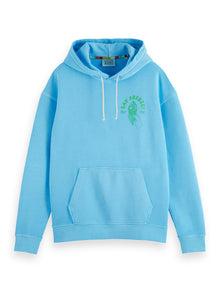 Blue Lagoon Garment-Dyed Artwork Hoodie