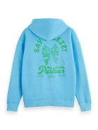 Blue Lagoon Garment-Dyed Artwork Hoodie