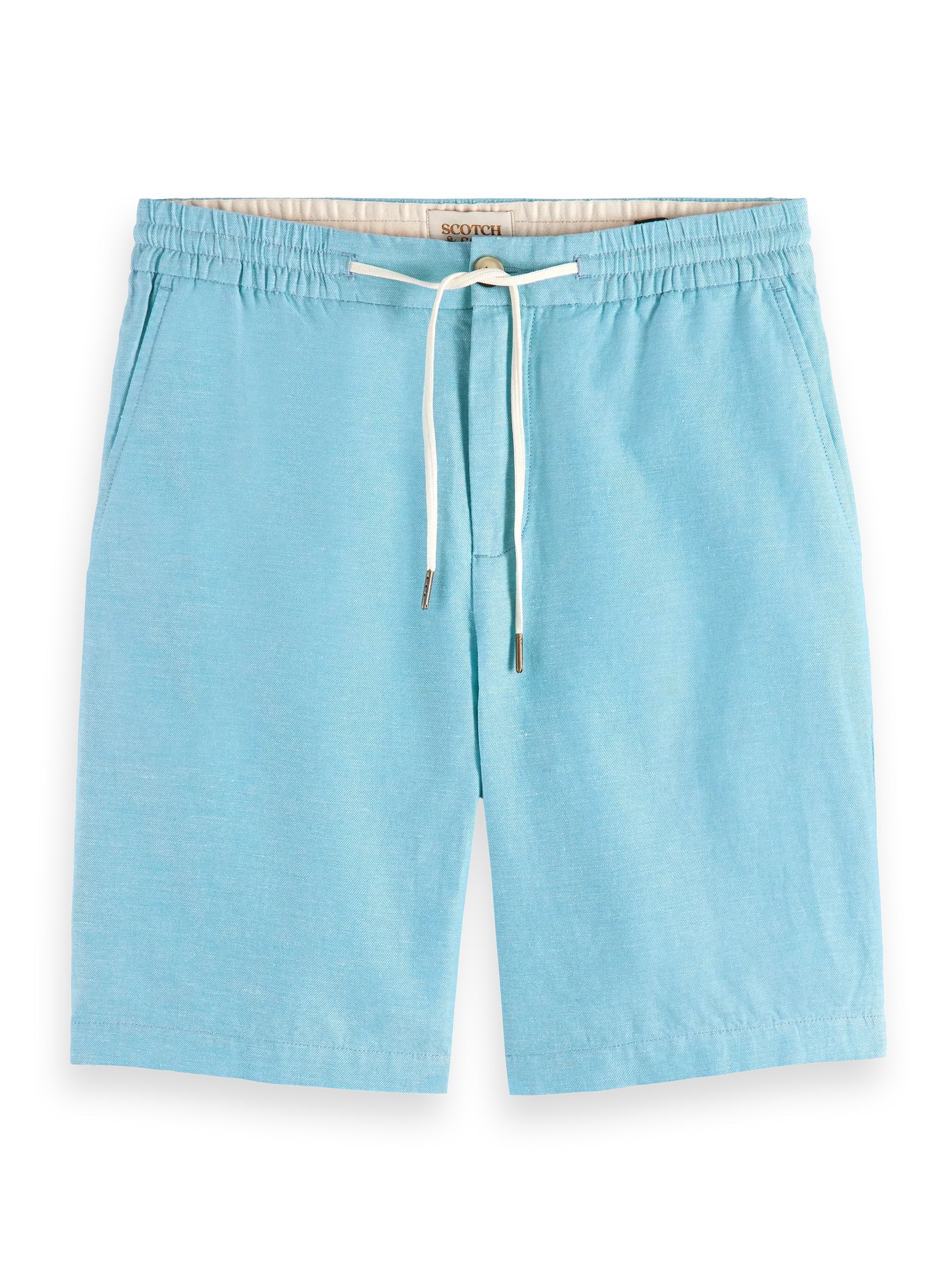 Blue Lagoon Fave- Cotton/Linen Twill Bermuda