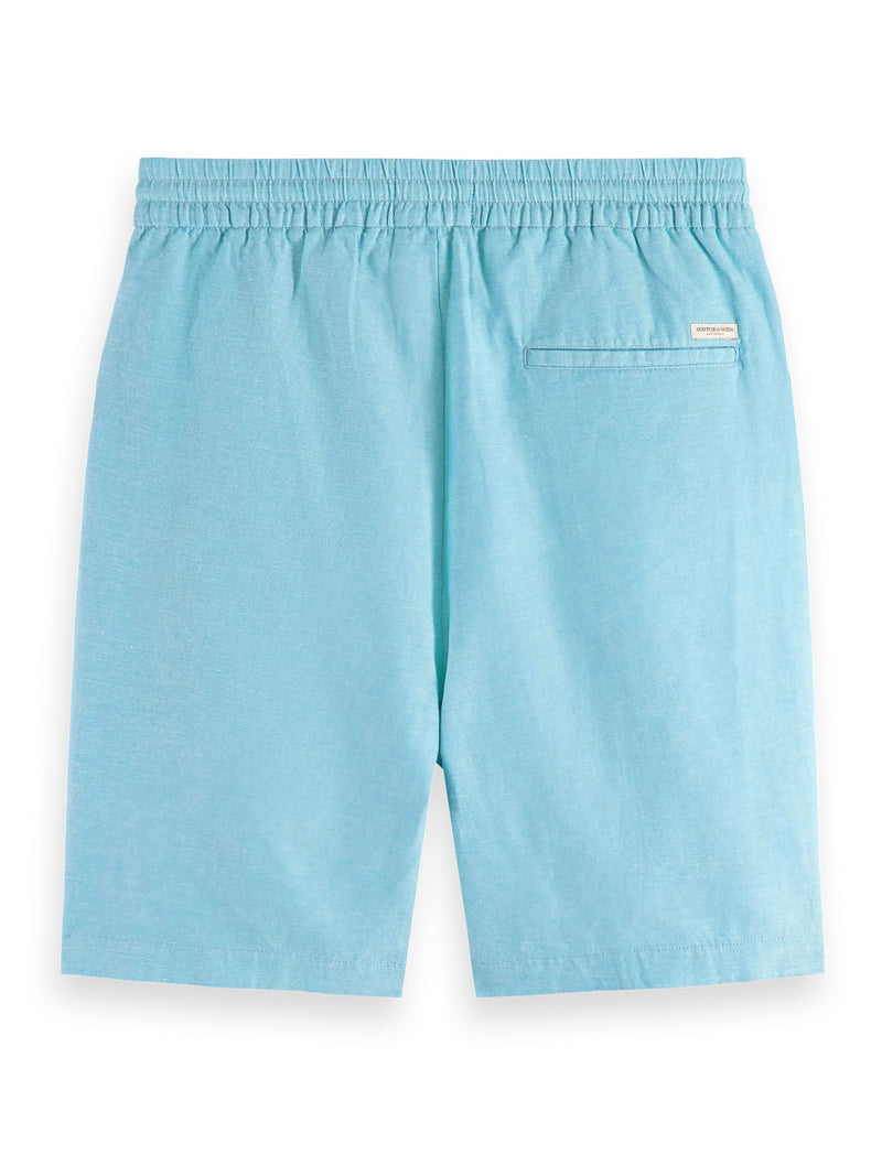 Blue Lagoon Fave- Cotton/Linen Twill Bermuda
